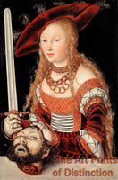 An archival premium Quality Art Print of Judith with the Head of Holofernes by Lucas Cranach the Elder for sale by Brandywine General Store
