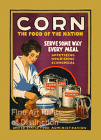 Corn the Food of a Nation Advertising Poster