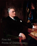 An archival premium Quality art Print of the Official White House Portrait of Franklin Delano Roosevelt by Frank O. Salisbury for sale by Brandywine General Store
