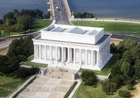 An Aerial View of the Lincoln Memorial in Washington DC Art Print