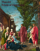 An archival premium Quality art Print of Christ Taking Leave of His Mother painted by Albrecht Altdorfer for sale by Brandywine General Store