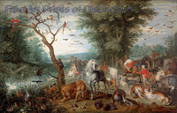 Paradise Landscape with Animals by Jan Brueghel the Younger Art Print