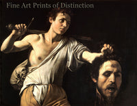 An archival premium Quality Print of David with the Head of Goliath by Caravaggio for sale by Brandywine General Store