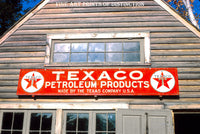 Texaco Petroleum Products Metal Sign on a Barn premium print