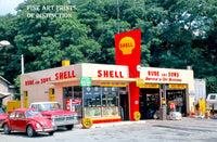 Shell 1960s era NY Gas Station Premium Print