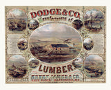 Dodge Lumber Company Advertising Lithograph
