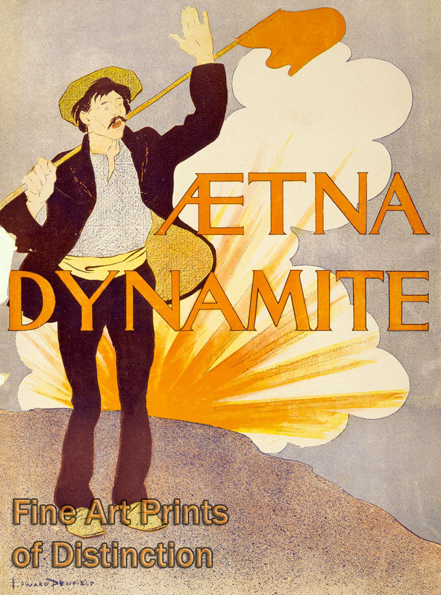 Aetna Dynamite Poster by Edward Penfield from 1895