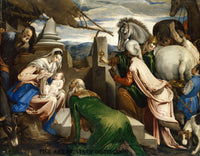Adoration of the Magi painted by Italian artist Jacopo Bassano in 1564