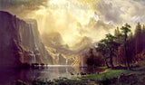 An archival premium Quality art Print of Among the Sierra Nevada Mountains painted by Albert Bierstadt in 1868 for sale by Brandywine General Store