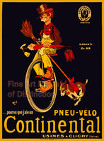 Continental Bicycle Tire Advertising Poster