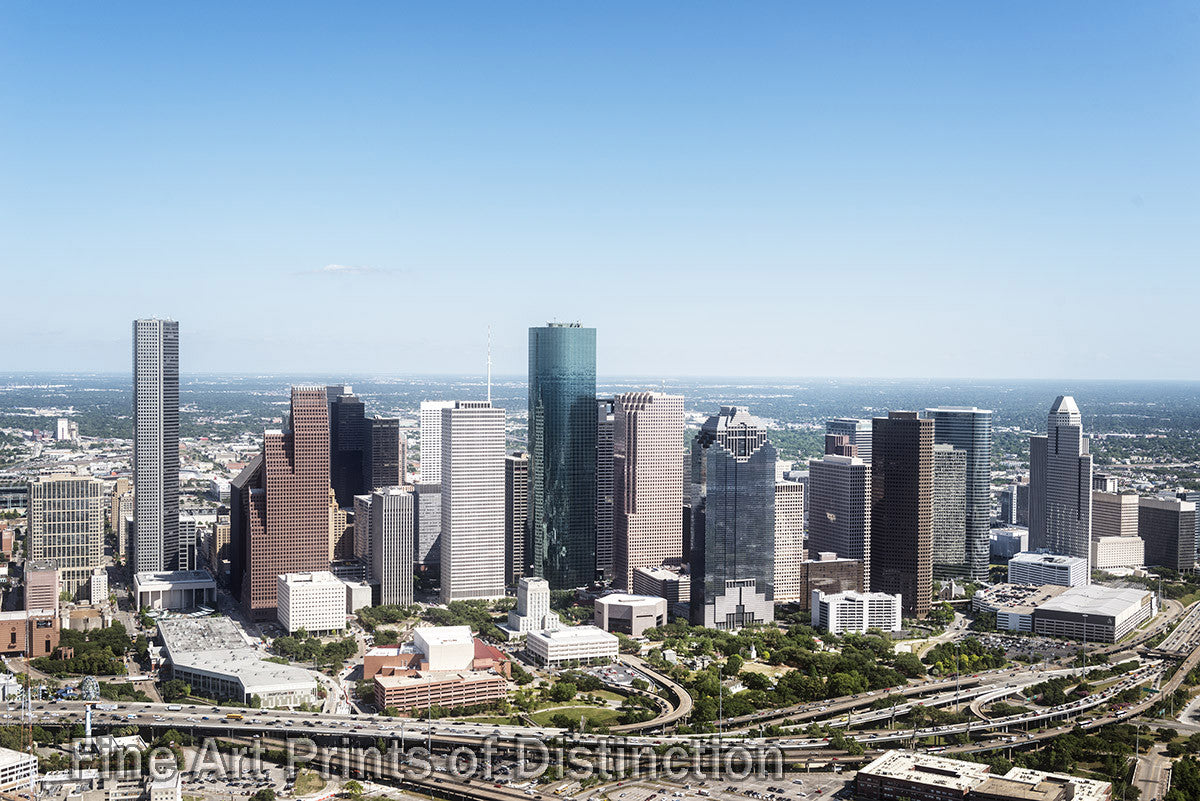 Houston Skyline an Aerial View from 2014 Art Print