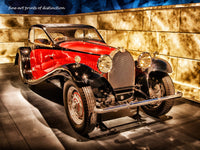 A premium print of a 1932 Red Bugatti Antique Car