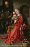 An archival premium Quality art Print of The Holy Family painted by the early German Artist Martin Schongauer around 1490 for sale by Brandywine General Store
