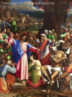 An archival premium Quality art Print of The Raising of Lazarus painted by the Italian Renaissance artist Sebastiano del Piombo in 1519 for sale by Brandywine General Store