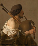 Bagpipe Player painted by Dutch Artist Hendrick ter Brugghen in 1624
