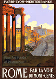Rome Through Mount Cenis Travel Poster