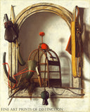 An archival premium Quality art Print of Niche with Falconry Gear painted by Dutch artist, Christoffel Pierson for sale by Brandywine General Store