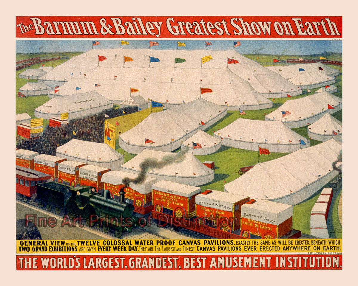 Barnum and Bailey Circus Poster Greatest Show on Earth