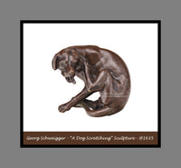 A premium quality poster of a Dog Scratching sculpture attributed to George Schweigger