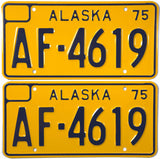DMV 1975 Alaska Truck License Plates