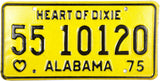 1975 Alabama License Plate