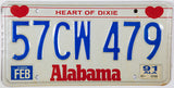 1991 Alabama License Plate