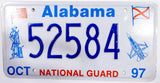 1997 Alabama National Guard License Plate