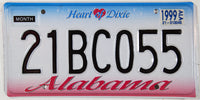 A NOS 1999 Alabama passenger car license plate
