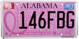 2007 Alabama Fight Breast Cancer License Plate