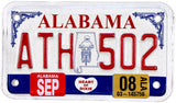 2008 Alabama Motorcycle License Plate