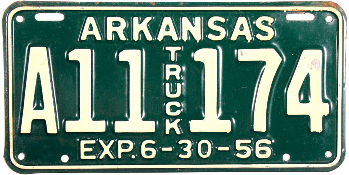 1956 Arkansas Truck License Plate