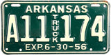 1956 Arkansas Truck License Plate