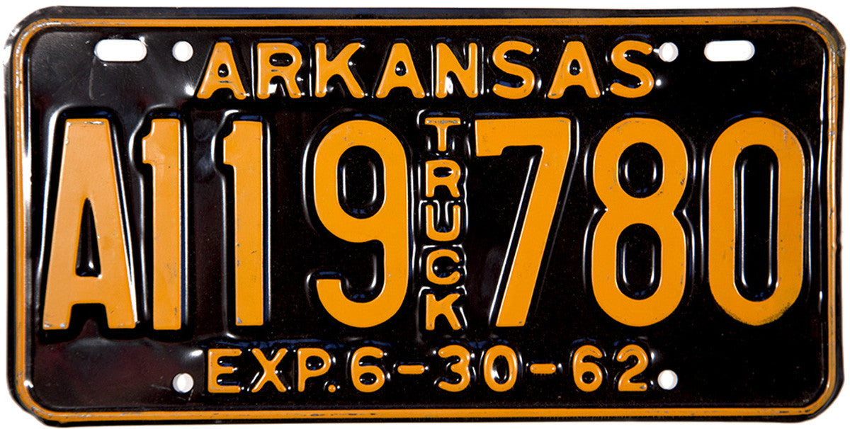1962 Arkansas Truck License Plate