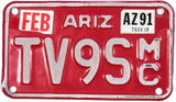 1991 Arizona Motorcycle License Plate