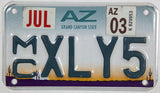 2003 Arizona Motorcycle License Plate