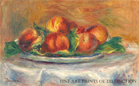archival art Print of Peaches on a Plate painted by French Impressionist artist Pierre Auguste Renoir