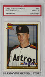 1991 Jeff Bagwell Topps Traded Baseball Card PSA Mint 9