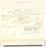 An 1885 antique document showing election expenses for the city of Baltimore in the 7th precinct, 9th ward