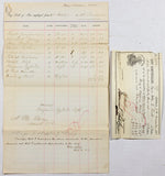 1883 Historical Document showing expenses for repairs on Charles Street in Baltimore 