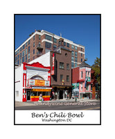 A premium poster of Ben's Chili Restaurant Building in Washington DC