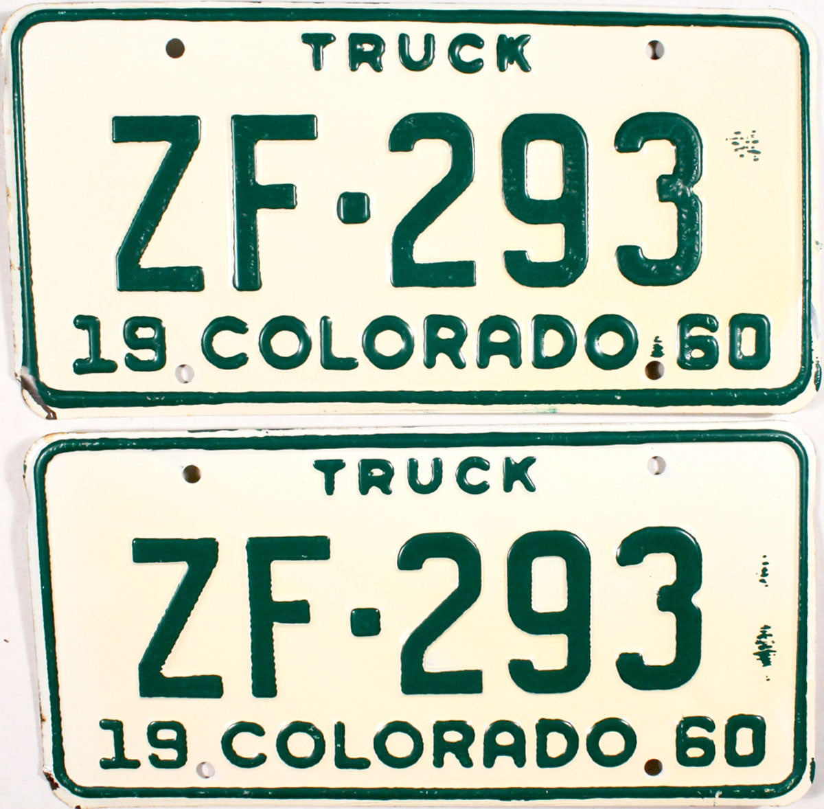 1960 Colorado Truck License Plates