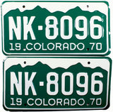 1970 Colorado License Plates