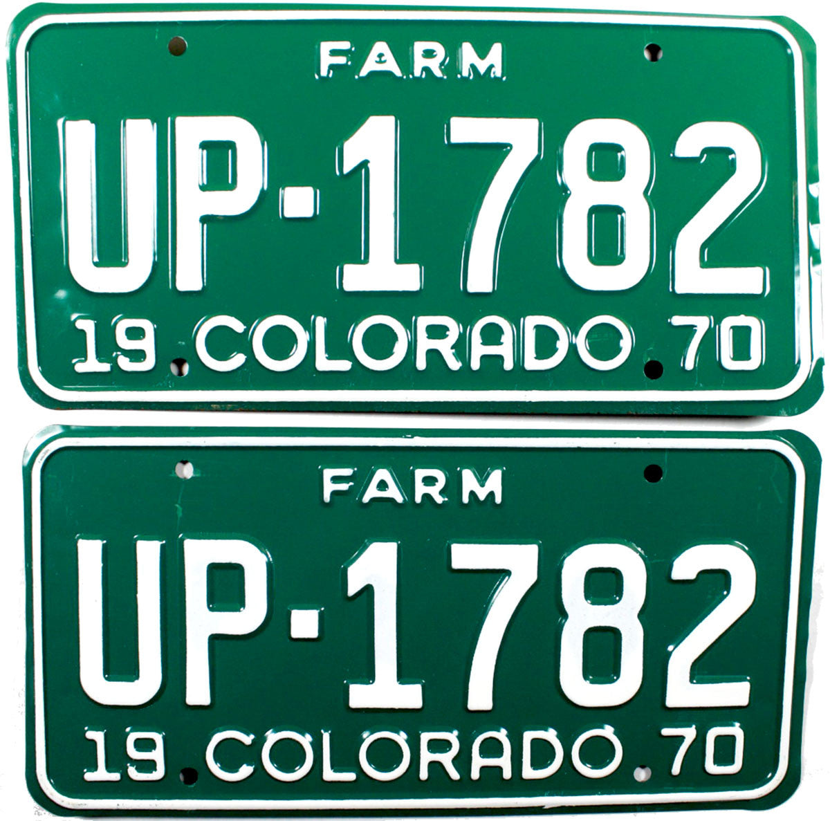 1970 Colorado Farm License Plates