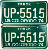 1974 Colorado Truck License Plates