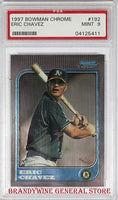 1997 Eric Chavez Bowman Chrome Rookie Baseball Card PSA Mint 9