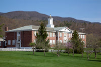 An archival art print of Circleville School a Side View with Trees