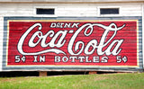 Coca Cola Advertisement painted on Old Store Building art print