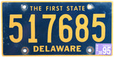 1995 Delaware License Plate