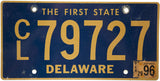 1996 Delaware Commercial License Plate C/L Prefix