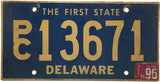 1996 Delaware Station Wagon License Plate